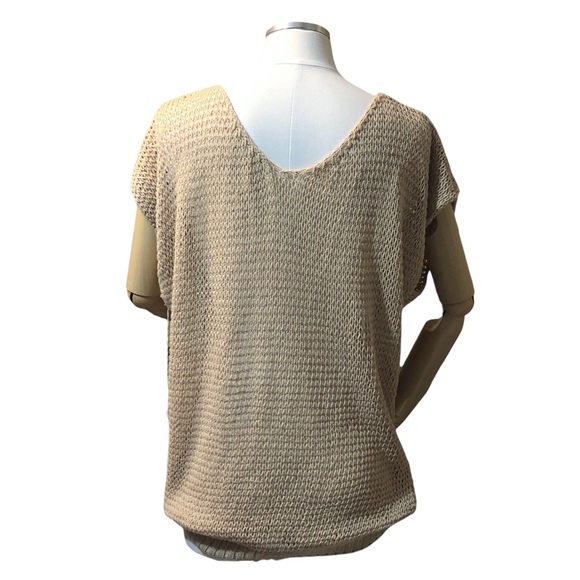 THE EARTH COLLECTION Tan Loose Knit Top - Picture 3 of 4